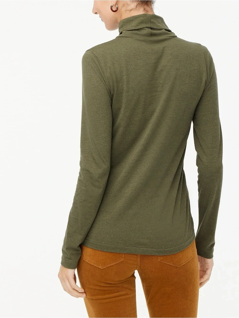 J.Crew Re-Imagined Olive Green Turtleneck Top – Size M